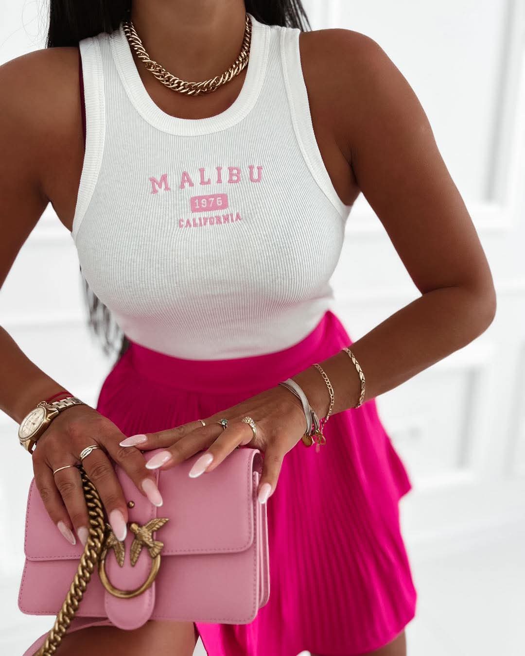 Top Malibu biały