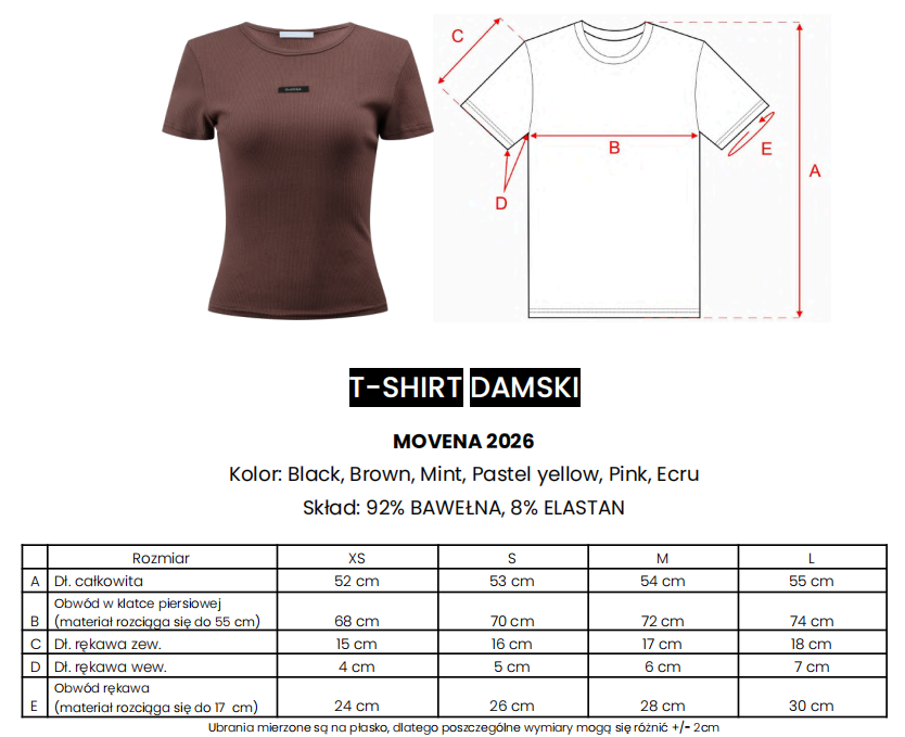 T-shirt Movena Olavoga żólty
