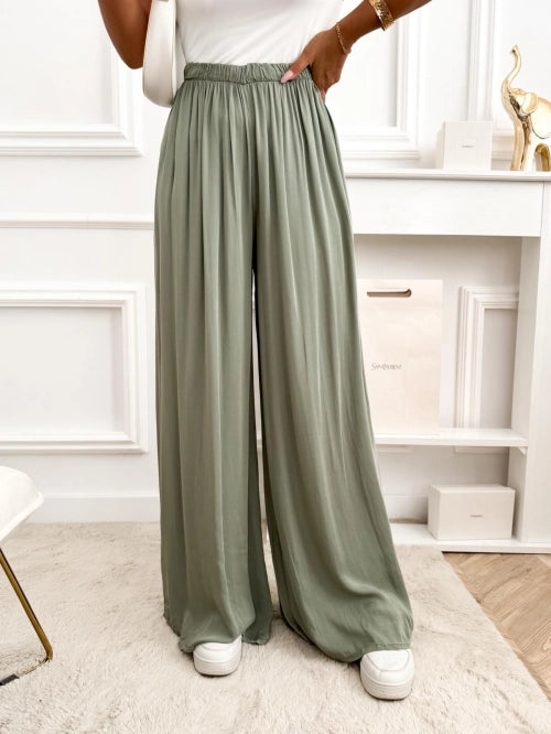 Spodnie Palazzo khaki