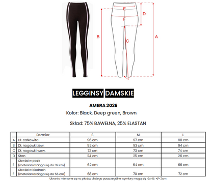 Legginsy Amera Olavoga butelkowa zieleń