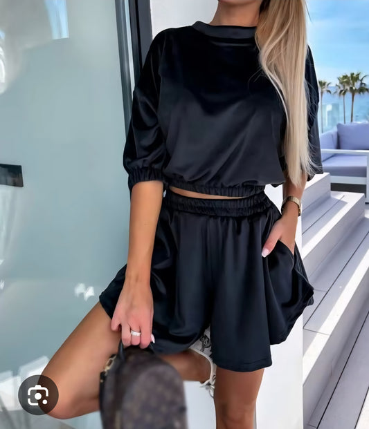 Komplet Soft Glam czerń