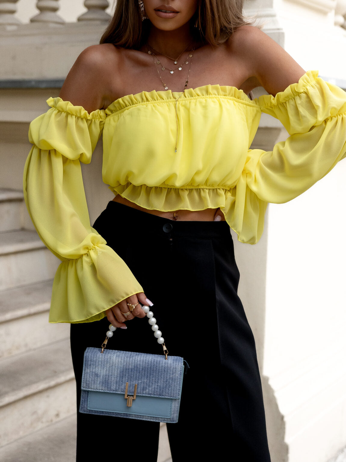 Hiszpanka Chiffon żółta