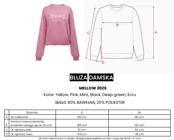 Bluza Mellow Olavoga róż